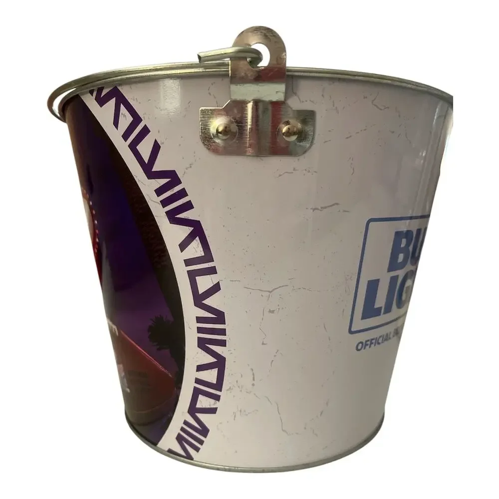 NFL Bud Light  LVlll Las Vegas Metal Super Bowl Beverage Bucket 49ers/ Chiefs